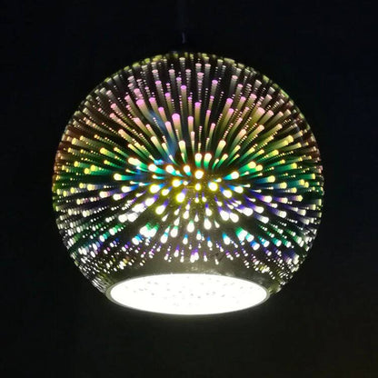 Colorful Hanging Glass Ball Pendant Light