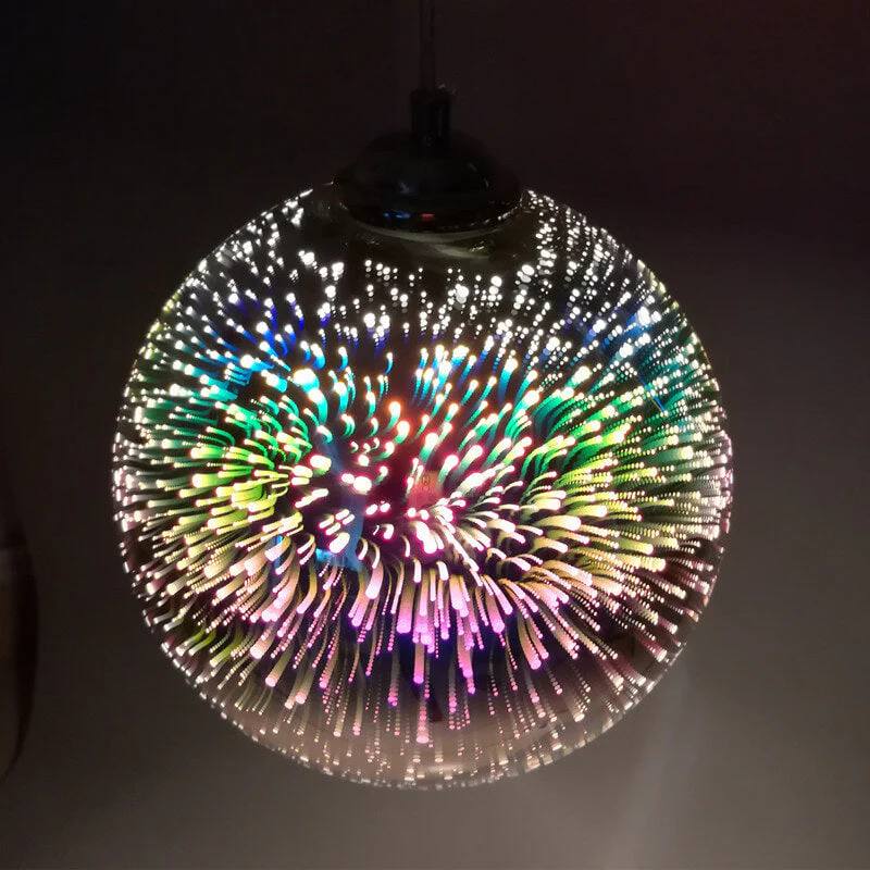 Colorful Hanging Glass Ball Pendant Light