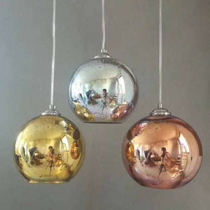 Colorful Hanging Glass Ball Pendant Light