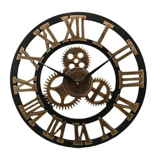 Rustic Mechanical Wall Clock with Classic Style
