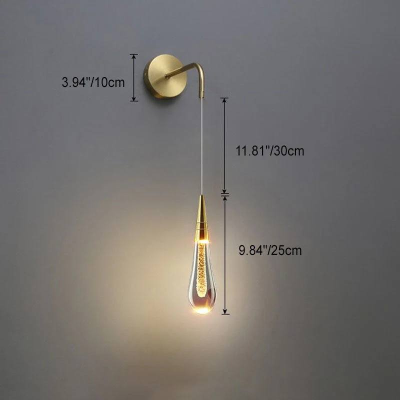 Elegant Glass Drop Wall Lamp