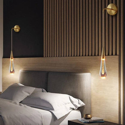 Elegant Glass Drop Wall Lamp