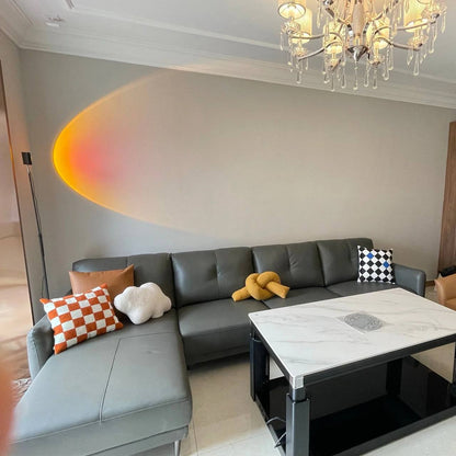 Sleek LED Floor Lamp with Ambient Glow Effect
