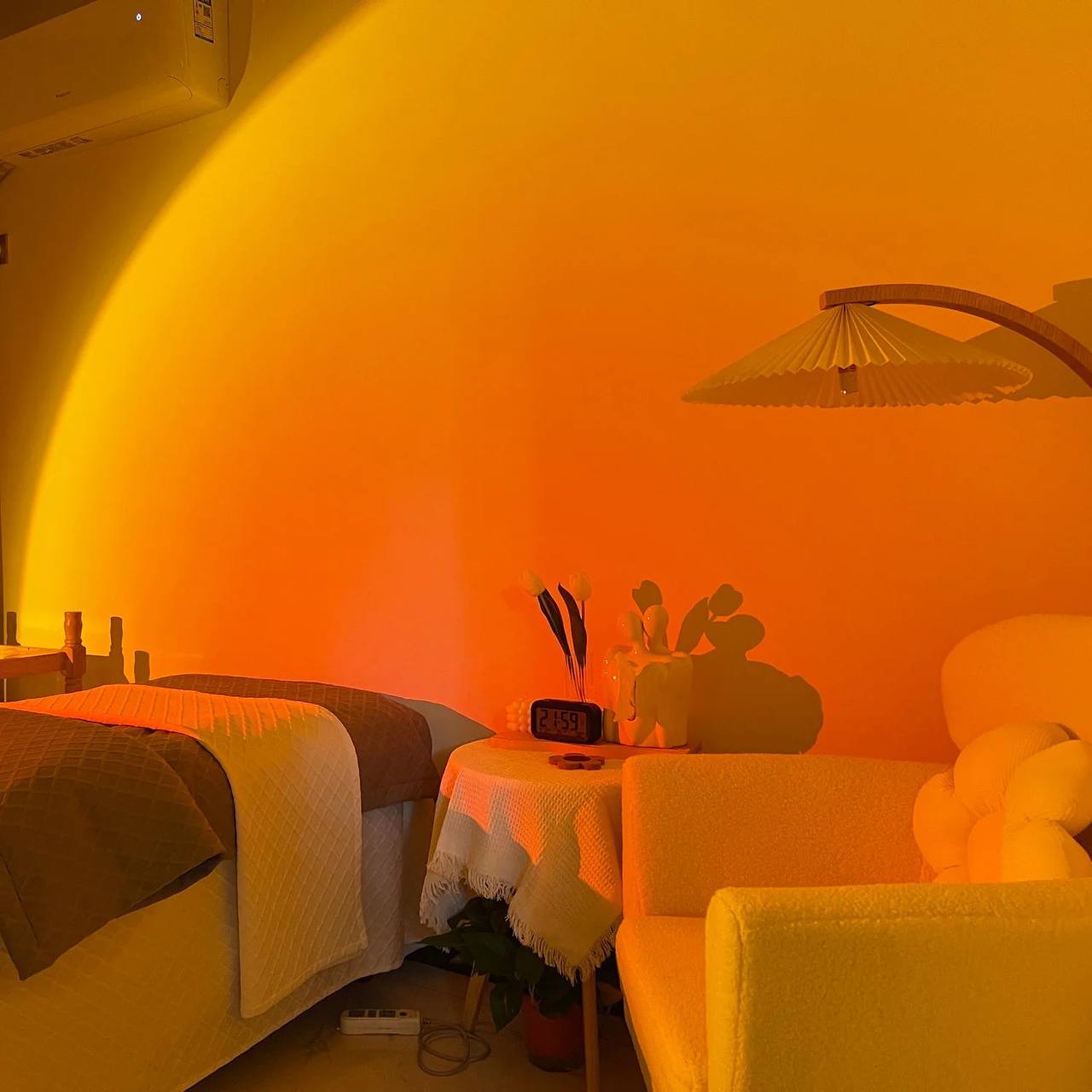 Sleek LED Floor Lamp with Ambient Glow Effect
