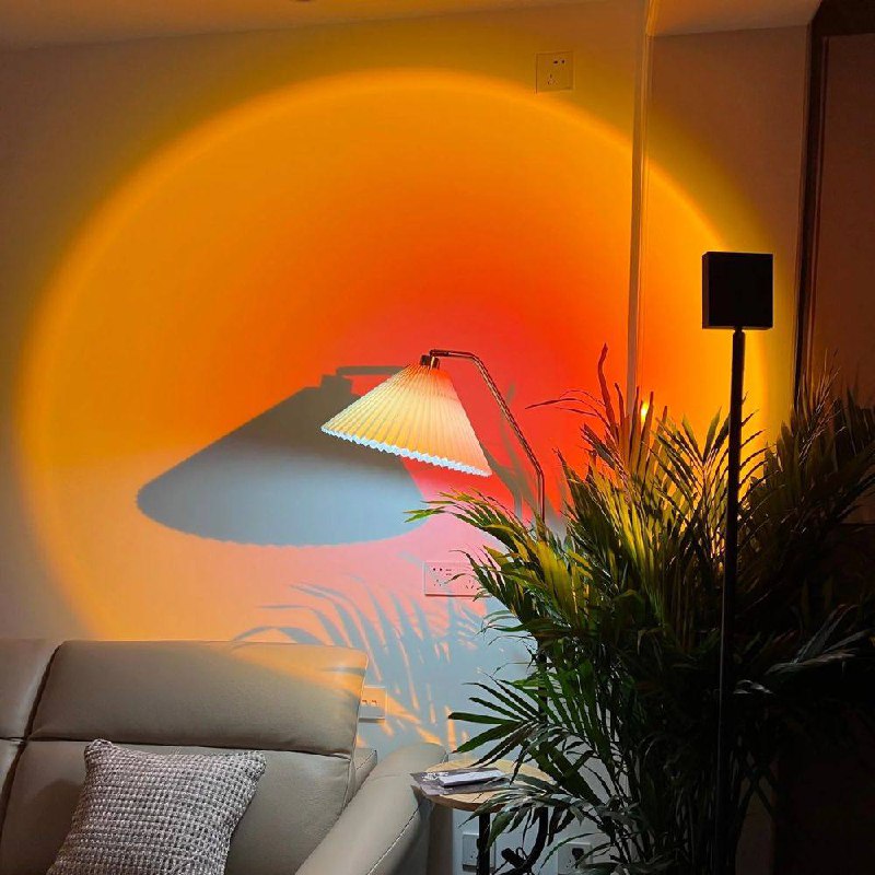Sleek LED Floor Lamp with Ambient Glow Effect