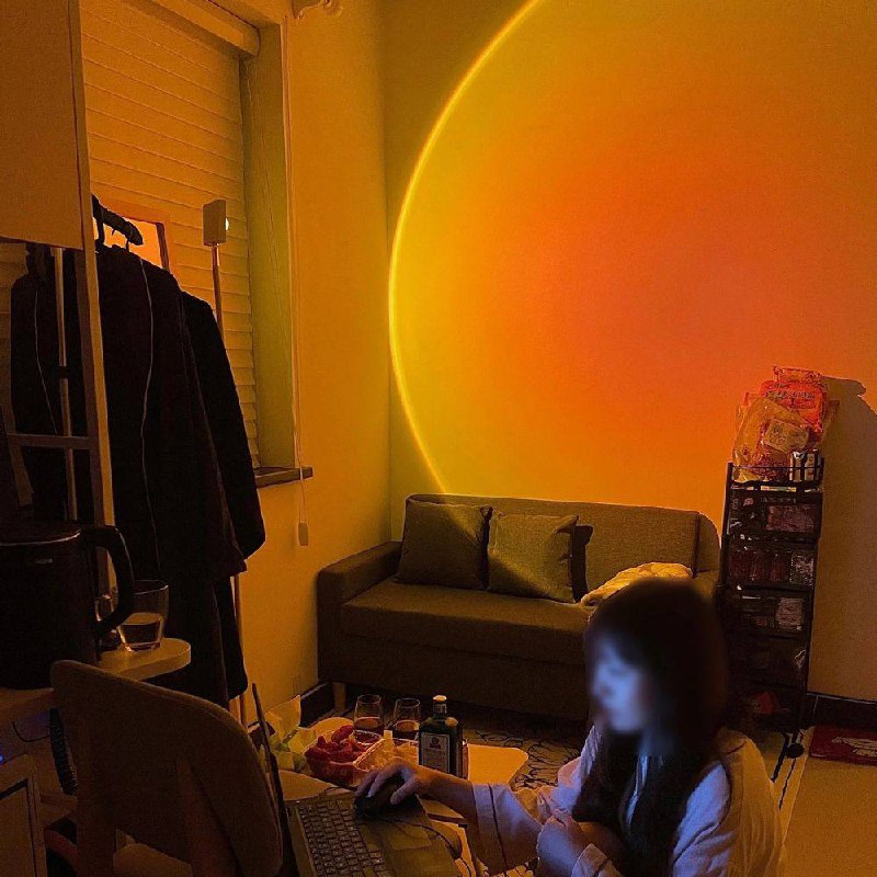 Sleek LED Floor Lamp with Ambient Glow Effect