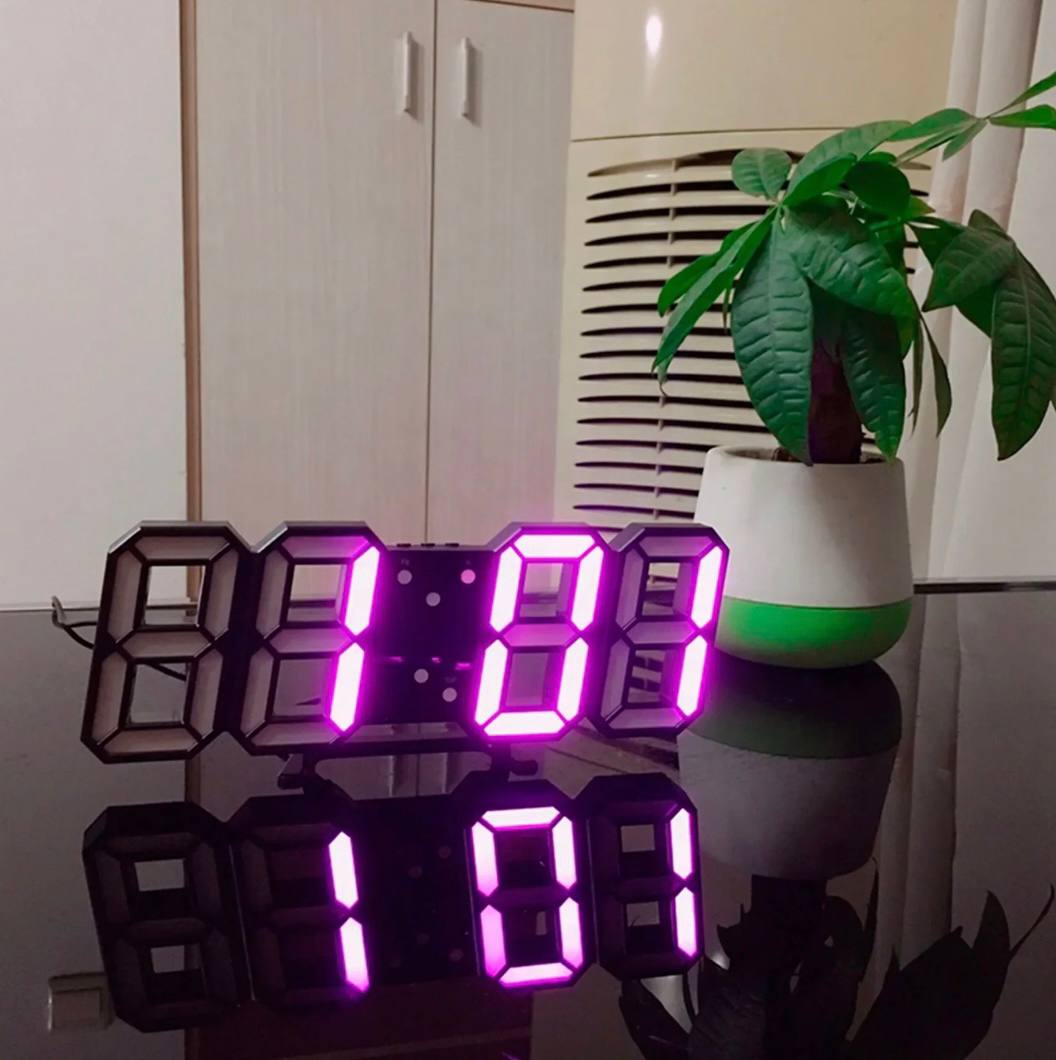 Contemporary LED Wall Clock with Adjustable Brightness