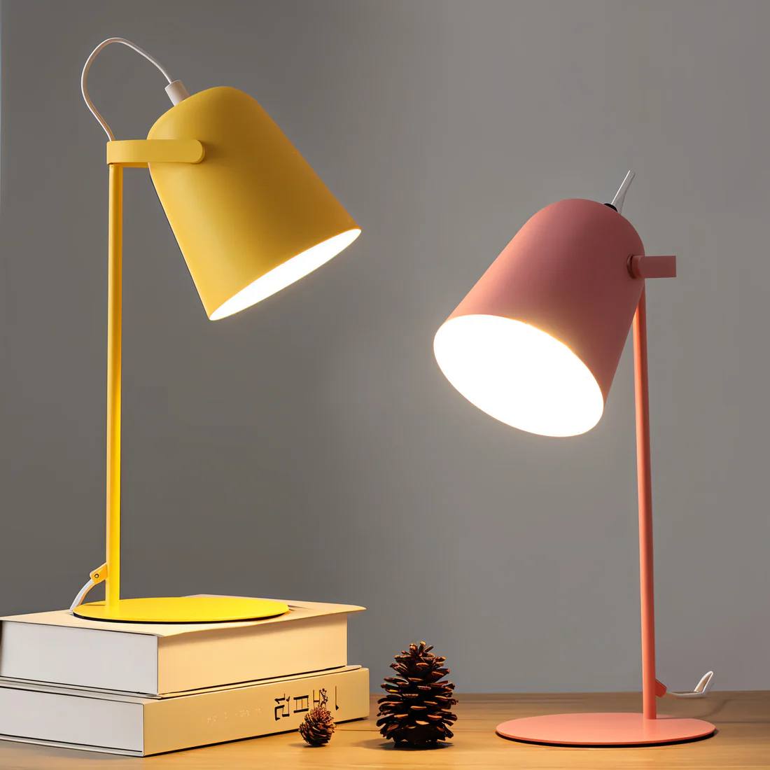 Chic Glass Table Lamp, Sleek Adjustable Office Lamp