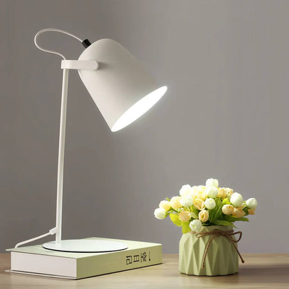 Chic Glass Table Lamp, Sleek Adjustable Office Lamp