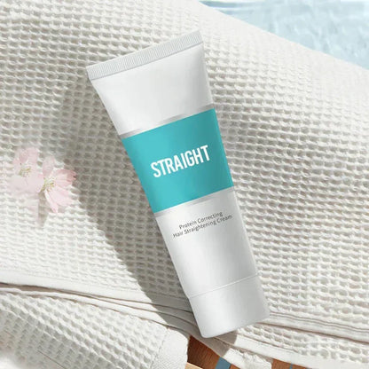 Keratin Smoothing Treatment Cream for Frizzy Curly Hair — Deep Conditioning Mask for Salon-Quality Straightening at Home — Nourishing