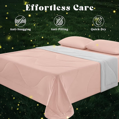 Cooling Comforter | Double-Sided Cooling Blanket for Hot Sleepers | Breathable Ice Fabric for Ultimate Comfort