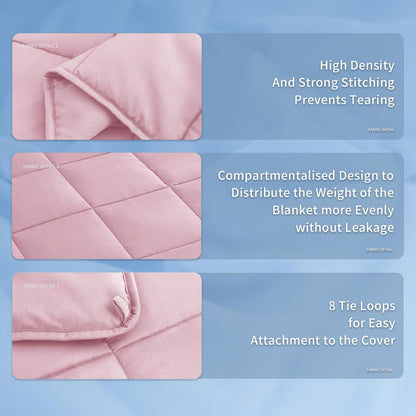 Cozy Comfort | Weighted Blanket with Cooling Microfiber | All-Season Softness for Ultimate Relaxation