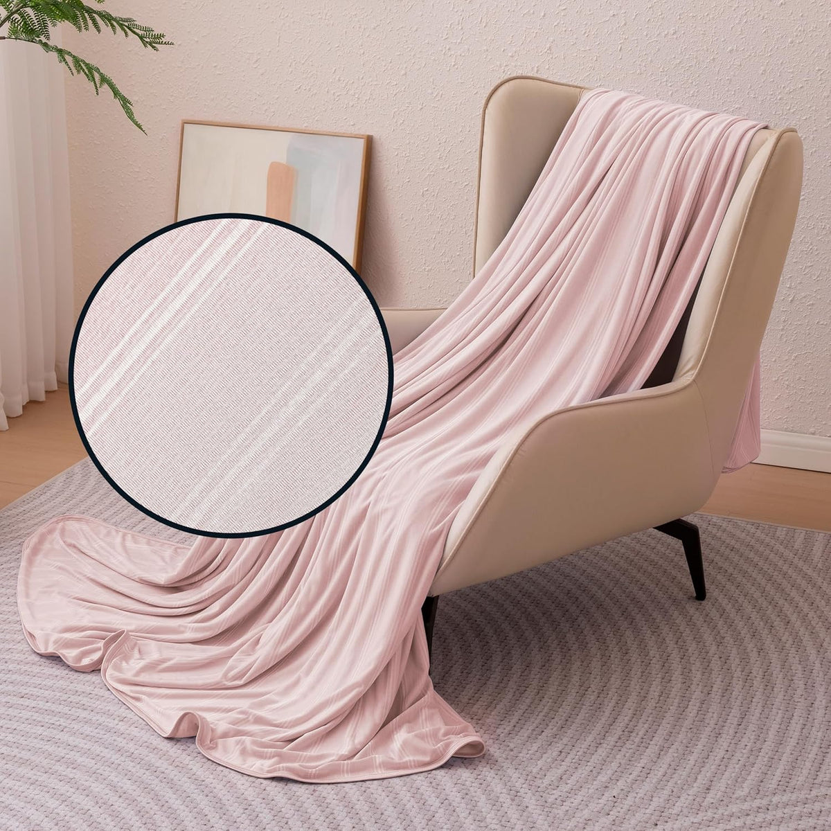 Cooling Comfort | Reversible Lightweight Blanket for Hot Sleepers | Soft Thin Throw for Bed & Couch