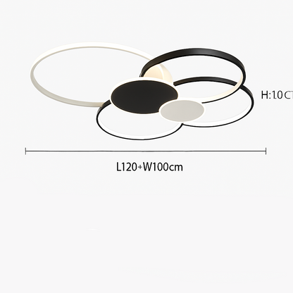 Dimmable LED Flush Mount Ceiling Light with Remote Control - Ultra-Slim Aluminum Design for Bedroom, Living Room & Kitchen