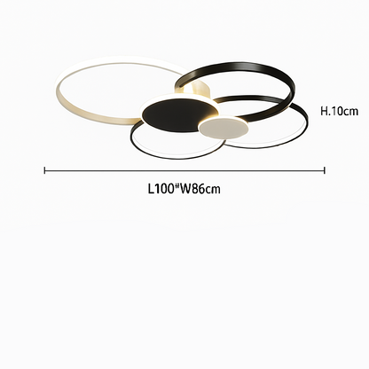 Dimmable LED Flush Mount Ceiling Light with Remote Control - Ultra-Slim Aluminum Design for Bedroom, Living Room & Kitchen