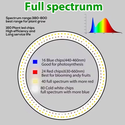 Adjustable Full Spectrum LED Grow Light Stand with Timer & Dimmer – 3 Modes, 10 Brightness Levels, Telescoping 8-65 in Height for Indoor