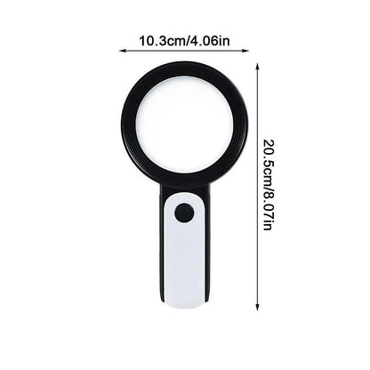 Magnifying Glass for Reading, 30x Hand Held Magnifying Lens, Lightweight Handheld Magnifier for Seniors