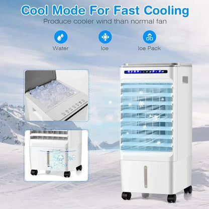 Portable Evaporative Cooler | Air Cooling Fan with Remote Control | Compact Design for Home and Office Comfort