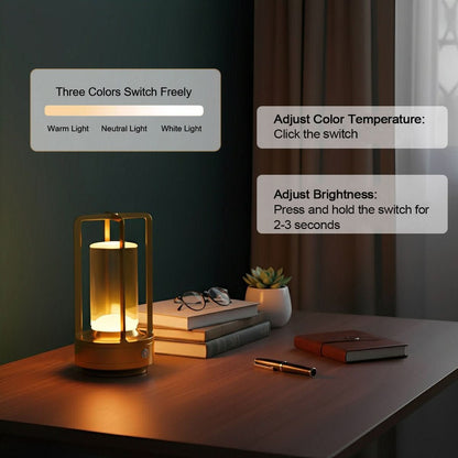 GLOWENZA – Cordless Table Lamp for Sophisticated Interior Ambience