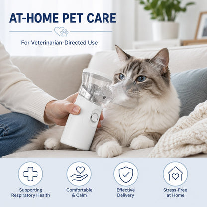 Ortekor Portable Pet Mist Care Kit for Dogs & Cats - Rechargeable Handheld Device with Two Masks