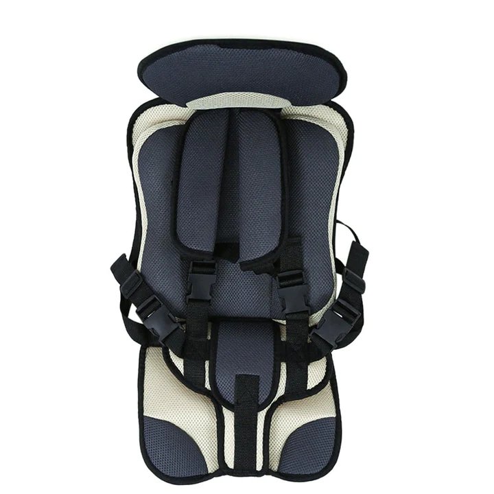 Adjustable Child Booster Seat Cushion for Toddlers & Kids – Portable Travel Safety Pad with Harness Straps for Strollers, Bikes &