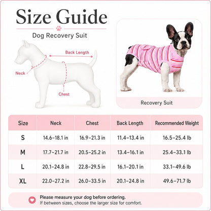 Ortekor Breathable Dog Recovery Suit for Spay & Neuter Recovery, Soft Cone Alternative Onesie to Help Reduce Licking After Surgery