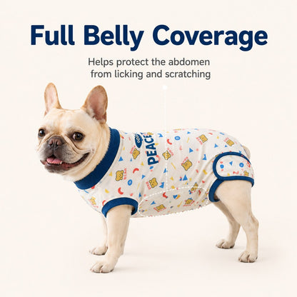 Ortekor Dog Recovery Suit for Post-Surgery Belly Protection - Soft Cone Alternative Onesie for Spay, Neuter & Anti-Lick Care