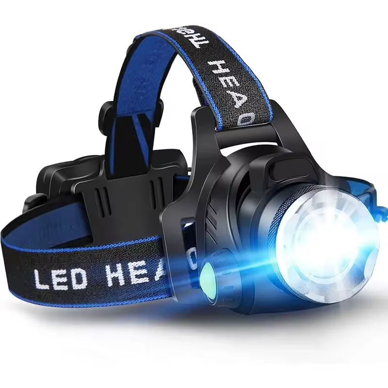 Ortekor LED Headlamp with Zoom & Rechargeable Battery | Waterproof Design for All Weather Adventures