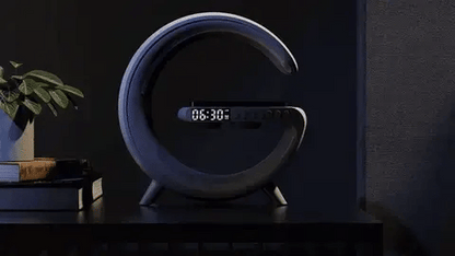 Smart Alarm Clock | 15W Wireless Charger & Bluetooth Speaker | Stylish Ambient Lamp for Relaxation