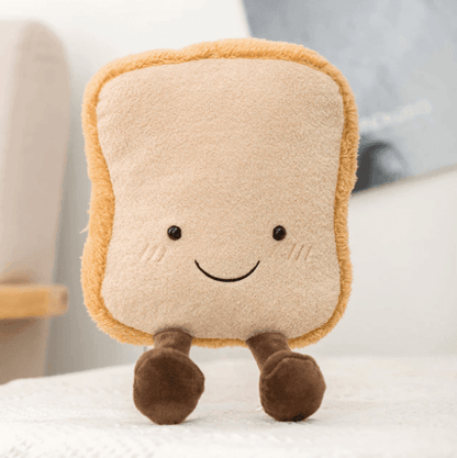 Handcrafted Bakery-Style Stuffed Pillow – Whimsical Textile Accent for Kids' Rooms, Bedrooms & Sofas – 5 Foodie Shapes