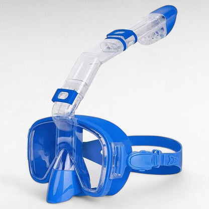 Full-Face Snorkel Mask with 180° View – Foldable Dry-Top Design for Swimming & Diving