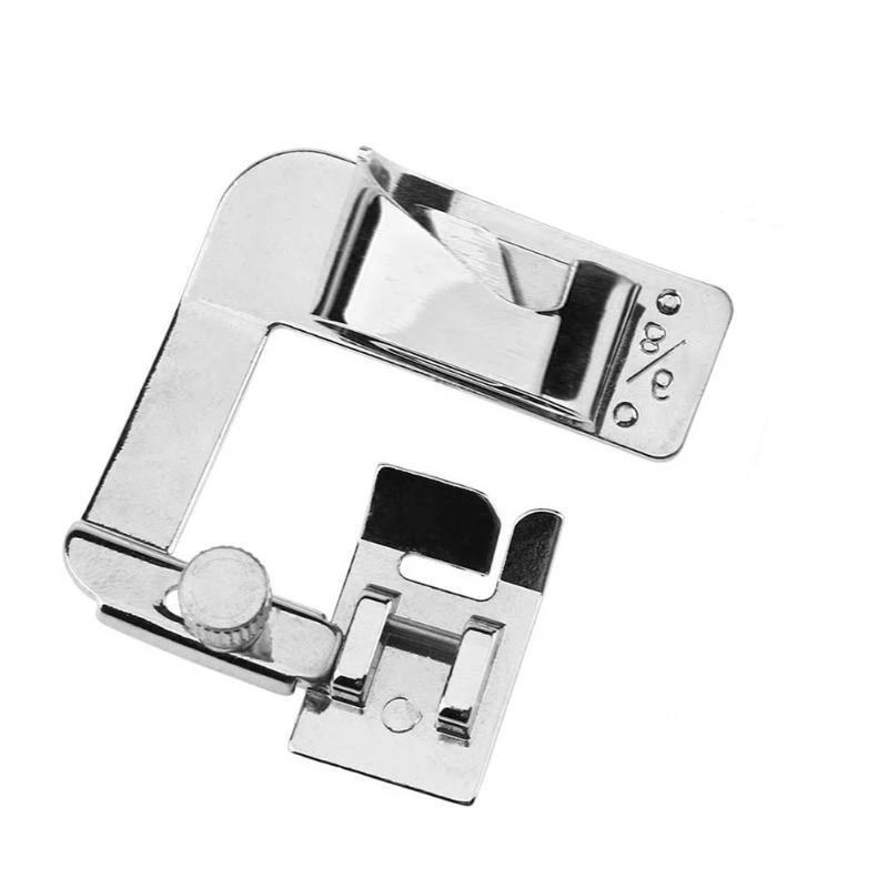 Metal Rolled Hem Foot Set for Sewing Machines – 3 Sizes 0.5", 0.7", 1.0" – Universal Attachment for Clean Edge Finishes on Clothing Curtains