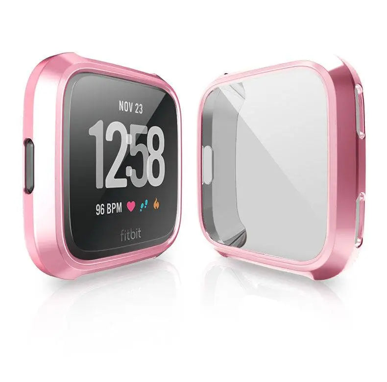 Snap-On Case & Screen Shield for Fitbit Versa 2 – Full-Body Edge Protection, Touch-Friendly Clear TPU Cover