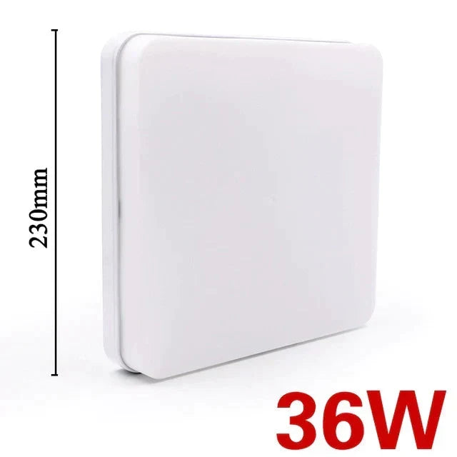 Low-Profile Square Flush-Mount LED Ceiling Light – Slim ABS Panel for Kitchen, Bedroom, Hallway & Office – 18W to 48W – Warm or Cool White