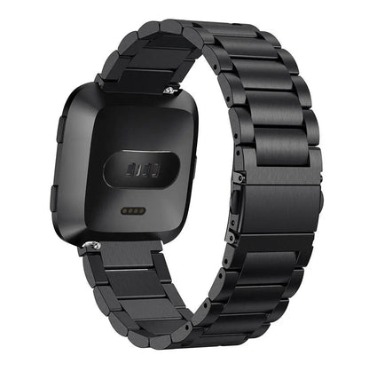 Replacement Steel Link Wristband for Fitbit Versa 2 Smartwatch – Adjustable Metal Fitness Tracker Strap for Women & Men