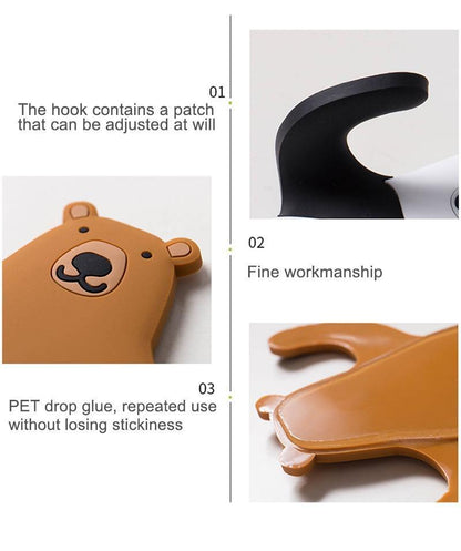 Adhesive Animal Hooks for Fridge and Wall