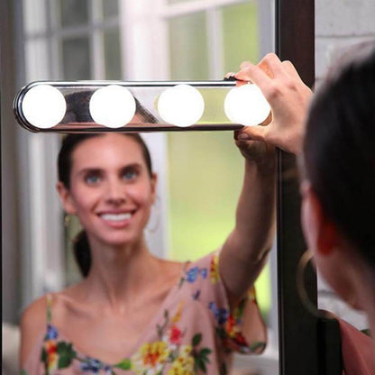 Battery-Powered LED Vanity Mirror Light with Suction Cup – Portable Makeup Lighting for Travel & Home