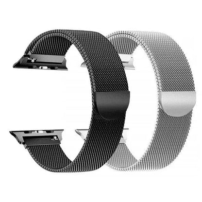 Dual Metal Watch Straps Bundle – Mesh & Link Bracelet Set for 42mm, 44mm, 46mm, 49mm Smart Watch Models