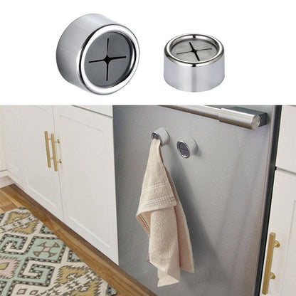 Clip-On Fabric Bar Set of 3 Adhesive Mount Silver Steel Organizer for Kitchen & Bathroom Counters No Drilling
