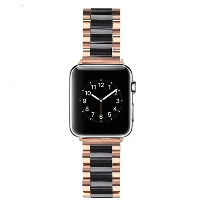 Metal & Ceramic Smartwatch Wristband – Compatible with Apple Watch Series 10/11/12 (38-46mm) & Ultra (49mm)