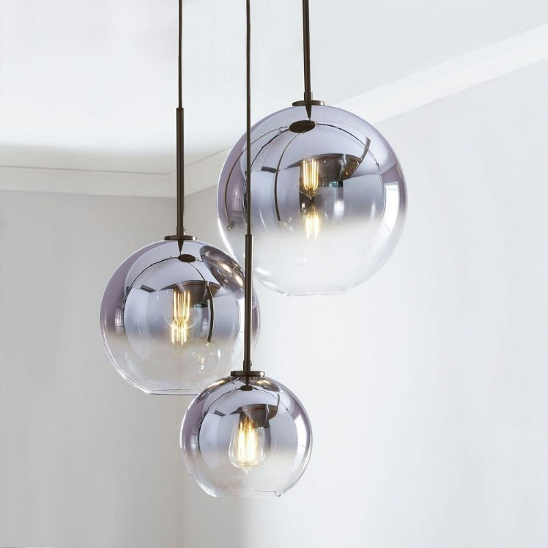 Stylish Brass Pendant Light with Glass Shade