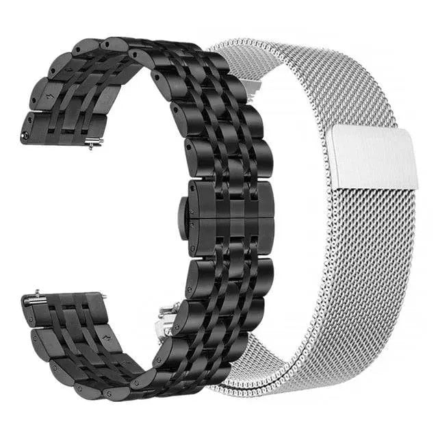 Stainless Steel Watch Strap for Galaxy Watch 4/5/6 – Adjustable Metal Band with Secure Clasp & Multiple Finish Options