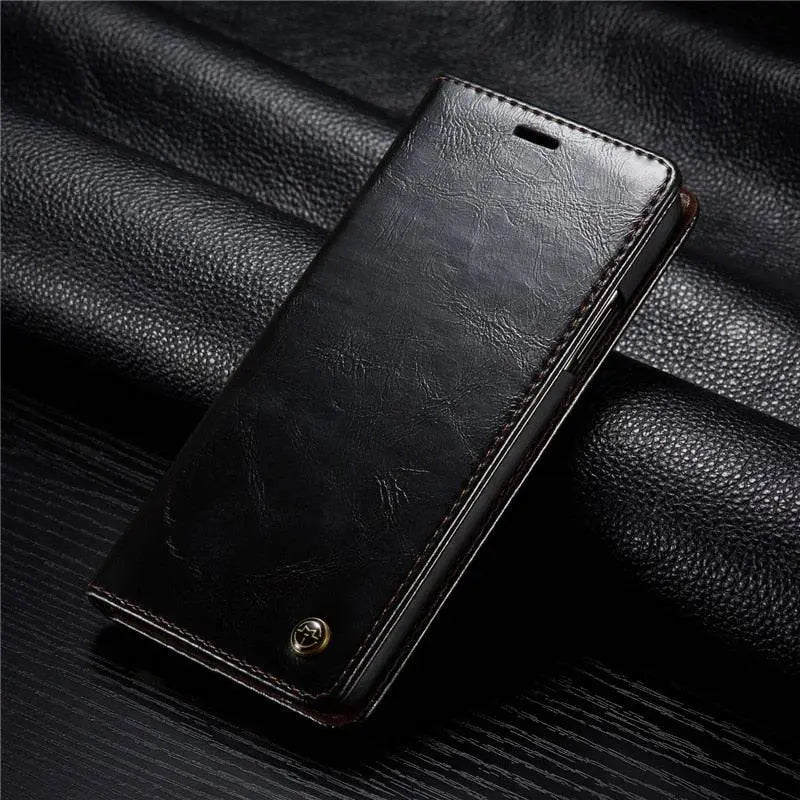 Fitted Leather iPhone 12 Case with Raised Edges & Camera Protection for Daily Use