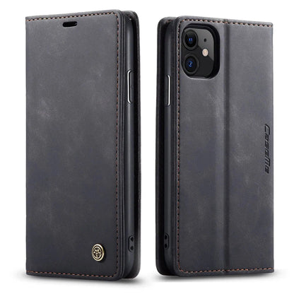 Folio Wallet iPhone Case – Leather-Finish Cover with Card Slots for iPhone 11, 11 Pro & Pro Max – Protective Edge Cover, Camera Cutout &
