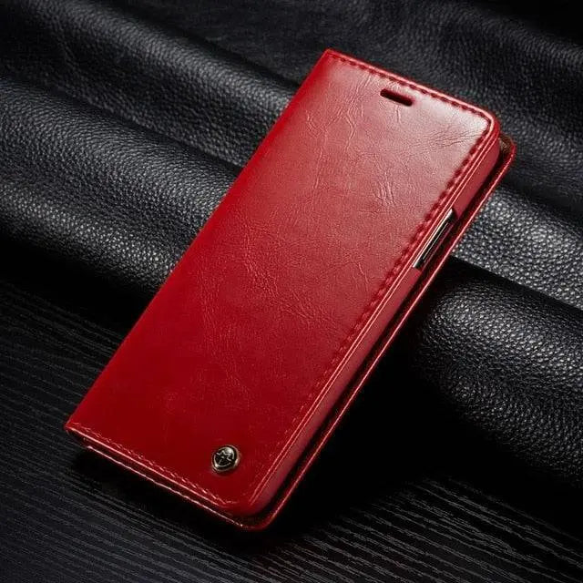 iPhone Leather Case – Fitted Shell with Raised Edges, Camera Protection & Everyday Grip for iPhone 7-11 Series