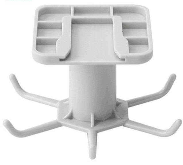 Under-Counter Rotating Kitchen Utensil Storage 6-Hook Organizer