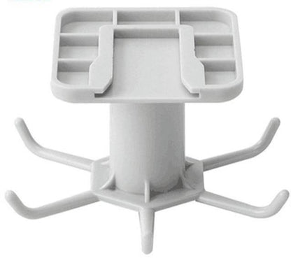 Under-Counter Rotating Kitchen Utensil Storage 6-Hook Organizer