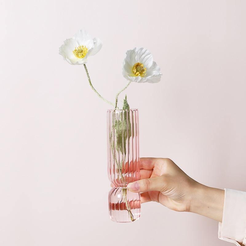 Inverted Colorful Glass Vase