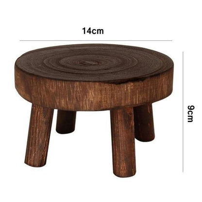 Wooden Plant Holder Seat