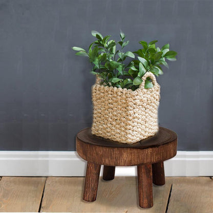 Wooden Plant Holder Seat